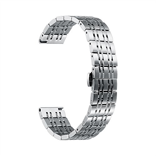 18mmWatch Band Stainless Steel Metal 22mm 20mm 18mm iStrap Replacement Bracelet Strap for Men's Women's Watch Silver