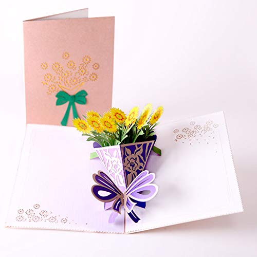 Clearance! Greeting Cards,Fheaven Romantic 3D Popup Greeting Cards Carousel Happy Birthday Motherâ€™s Day Gift (B)