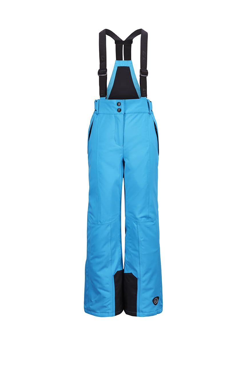 Killtec Girls' Gandara jr Functional Trousers with Zip-Off Bib, Snow Guard and Edge Protection, Blue, 116 EU