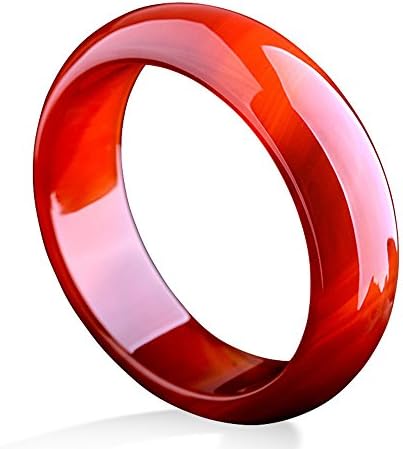 Genuine Wide Fashion Red Agate Bangle Bracelet Jewelry Apparel Clothing Mother's Day Gift XLarge 64-65mm