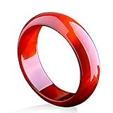 Wide Fashion Red Agate Bangle Bracelet Jewelry Apparel Clothing Mother's Day Gift 60-61mm Middle