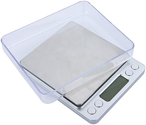 Xuheng Household Kitchen Scales LCD Display Postage Scale Digital Electronic Home Kitchen Food for Meat, Gram, Coffee Bean, Fruit, Diet Pocket Scales 2000g/0.1g