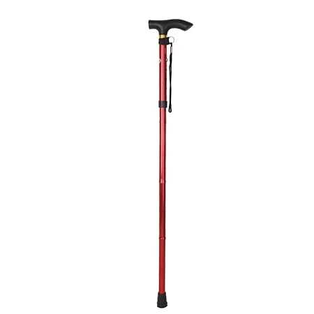 CUTICATE Teleskop Spazierstock Gehstock Wanderstock Walking Stick Aus Aluminiumlegierung - Rot