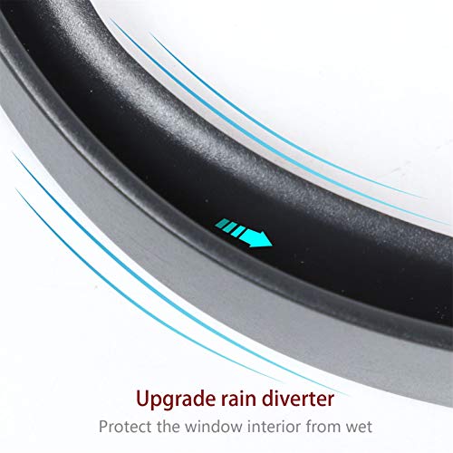 JeCar Hardtop Rain Diverters ABS Drip Rail Extension Rain Gutter Exterior Accessories for Jeep