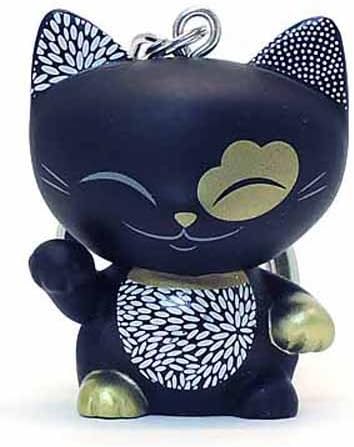 Porte Cle Chat Porte Bonheur Mani The Lucky Cat Noir Collier Dore Amazon Fr Vetements Et Accessoires