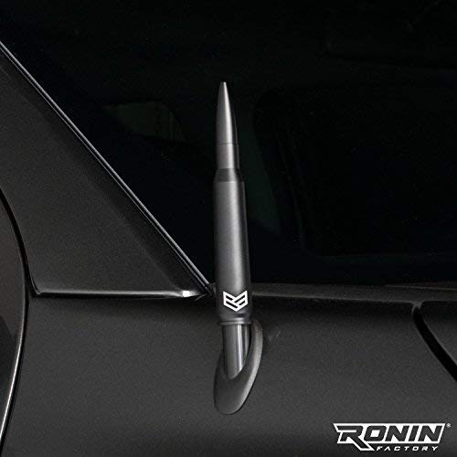 RONIN FACTORY Bullet Antenna Chevy Silverado & GMC Sierra Trucks - 50 Cal Truck Antenna Accessories - Anti Theft - Carwash Safe - Short Replacement Antenna