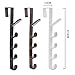 Sadiyamo 5 Layers Over The Door Hook Organizer Rack Hanger Backpack Handbag Door Hook, Pack of 2 (White)
