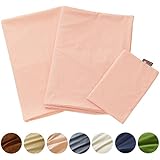 エムール シワになりにくい 布団カバー3点セット シングル 無地 ピンク