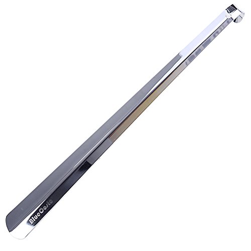 BlueCosto 16" Metal Shoe Horn Long Handled Stainless Steel - Chrome Plated