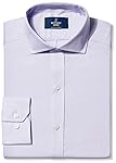 Buttoned Down Men's Fitted Cutaway-Collar Non-Iron Dress Shirt, Purple, 18.5" Neck 34" Sleeve