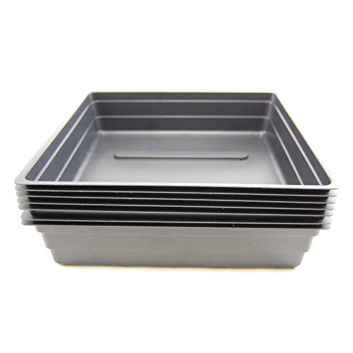 Living Whole Foods Plant Germination Drip Trays - Pack of 5-10" by 10" Black Pl…
