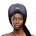 Bonnet Hood Hair Dryer Attachment Soft Adjustable Bonnet Hooded hair dryer Attachment for Natural Curly Textured Hair Care Mask Cap for Drying Styling Curling Deep Conditioning (Black)