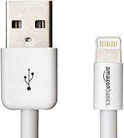 AmazonBasics Apple Certified Lightning to USB Cable - 6 Feet (1.8 Meters), White