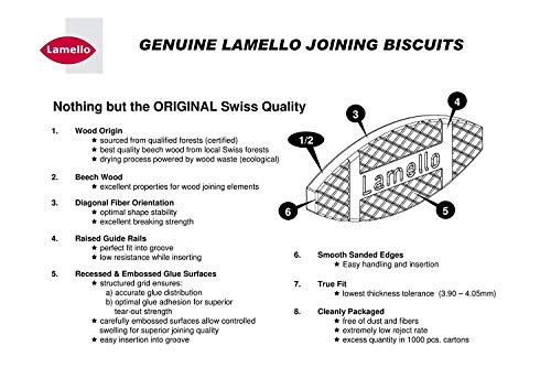 Lamello 144020#20 Splines/Biscuits, 1000/Box