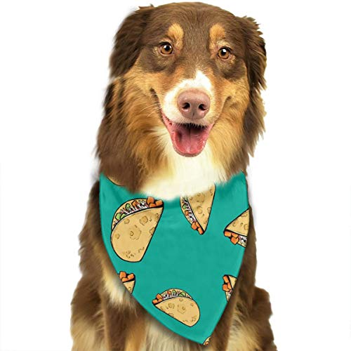 MODREACH Dog Bandana Sweet Potato Tacos Pattern Pet Scarf Triangle Bibs Kerchief Set Pet Costume Accessories Decoration for Small Medium Large Dogs Cats Pets