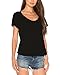 Blooming Jelly Women's Sexy Backless Short Sleeve Top Back Knot Casual Shirt Tee (M, Black)