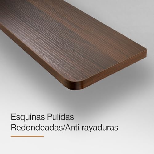 OSLIFE Set de 6 Repisas Flotantes de Madera,Estante Flotante Minimalistas Pantalla Colgante Decorativa,Soportan hasta 10 kg,para Decoración de Decorar tu Cocina,Sala,Baño,Cuarto (Marrón, (40 x 15cm))
