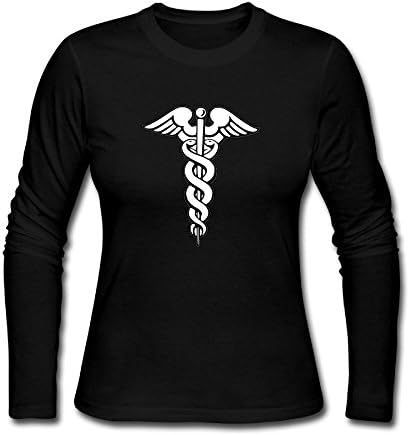 Nurse Symbol Vector Women's Long Sleeve Athletic Cotton Crew Neck T-Shirt