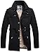 QZUnique Men's Casual Fashion Outwear Overcoat Button Down Cotton Jacket with Belt