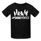 Kid's YouTube Dude Perfect DP Logo T-shirt Black M