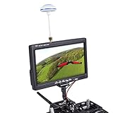 SunFounder FPV TFT LCD Color Monitor 800x480 7 Inch Wireless Receiving 5.8G 48CH AV1/AV2 Multiple OSD Languages for RC Quadcopter