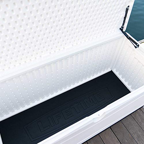 Lifetime 60348 Marine Dock, 130 Gallon Deck Box, Arctic White on