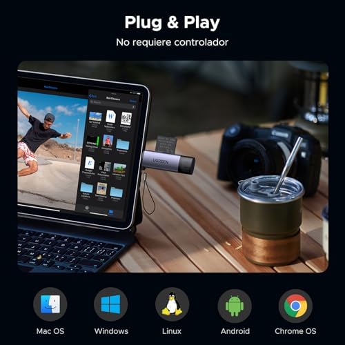 2 en 1 Lector Tarjetas SD TF USB C y USB 3.0 Dual Conector (SD 3.0)