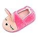 Beeliss Toddler Girls Slippers Cartoon Plush Warm Shoes (5-6 M US Toddler, Pink)