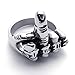 ENHONG Mens Stainless Steel Biker Rings Middle Finger Hip Hop Punk Ring for Men Size 13