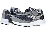 Saucony Ride 10 Jr Running Shoe, Navy/Grey, 8 US