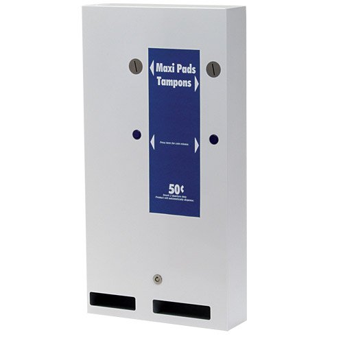 Touchfree Feminine Hygiene Dual Sanitary Napkin and Tampon Dispenser,  Hospeco A1-50