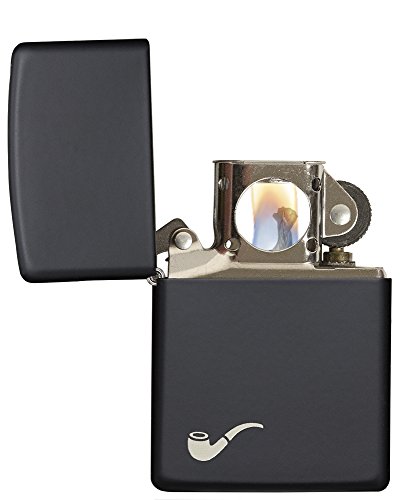 2 Zippo+Pipe+Lighter+Black+Matte