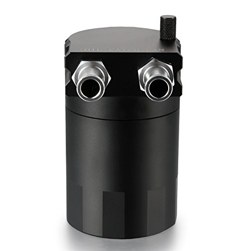 Dromedary Polish Baffled Universal Aluminum Oil Catch Can Reservoir Tank Black - Thumbnail 3