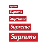 Calculs Iron on Patches Red & White 5 Pack Hip Hop Patches Sew on Multi-Sized Full-Embroidered DIY Appliques