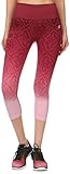 Simplicity Junior's Activewear Seamless Printed Capri Leggings Yoga Pants
