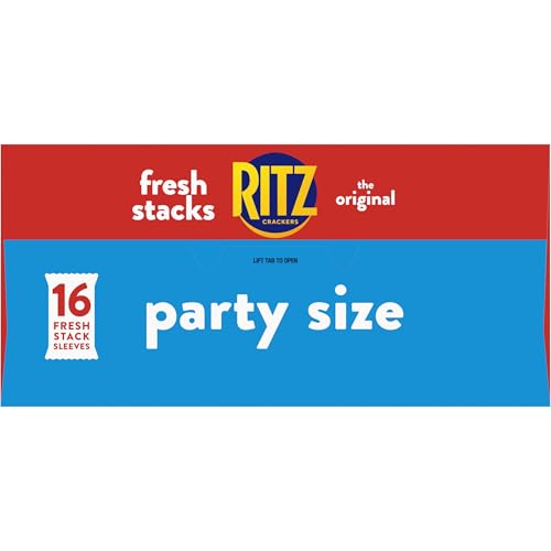 RITZ FRESH STACKS ORIGINAL CRACKERS, PARTY SIZE, TRAVEL SNACKS, 23.7 OZ (16 MULTI SNACK PACKS)