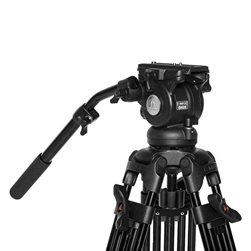 Ikan EG05A2 Two Stage Aluminum Tripod with GH05 Head (Black) (Certified Refurbished) - Thumbnail 2