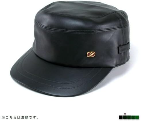 Amazon 帽子 キャップ ボルサリーノ レザーワークキャップ メンズ シープスキンレザー 羊革 ブランド 帽子 キャップ グリーン キャップ 通販