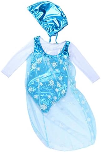 Disguise Elsa One-Piece Bathing Suit with Snowflake Print Cape for Girls Kids 2-5 Years (4T)