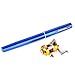 AccMart Mini Portable Pocket Rod Pen Shape Aluminum Alloy Fishing Rod with Pole Reel Combos (Blue)