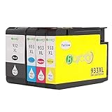 Buyalot 1Set Replacement for HP 932XL 933XL Ink Cartridges High Yield (1 Black, 1 Cyan, 1 Magenta, 1 Yellow) Compatible with HP Officejet 6700 6600 6100 7110 7610 7612 7510