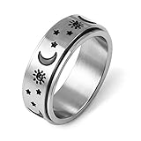 HZMAN Moon Star Sun Fine Tuning Rotating Ring