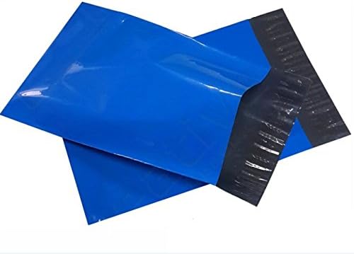 Forlei 100 Pieces - 12x15.5 Blue Self-seal Poly Mailers. Tear-proof, Water-resistant and Postage-saving Lightweight Plastic Shipping Envelopes / Bags 12" x 15.5" (Blue)