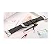 Secbolt Leather Bands Compatible Apple Watch Band 38mm 40mm iWatch Series 6 5 4 3 2 1 SE, Slim Replacement Wristband Strap Stainless Steel Buckle, Black