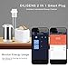 Pack of 2 Smart Wi-Fi Plug - Power Monitoring/Voice Control/Timer Function Electrical Socket - Wireless Mini WiFi Dual Outlet - Works with Amazon Alexa, Google Home and IFTTT - No Hub Required, 16A