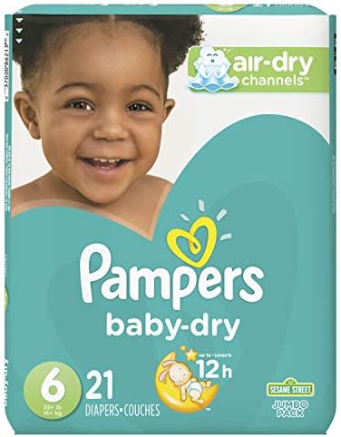 Pampers Cruisers Baby Dry Diapers, Size 6, 21 Count