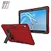 Cherrry for Lenovo Tab P10 (TB-X705F /TB-X705L) 10.1 Inch Tablet Case,Heavy Duty Shockproof Hybrid Rugged Hard Armor Full Body Protective Case Build in Kickstand+Stylus Pen (Red/Black)
