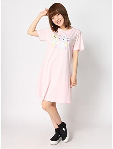 Amazon ウィゴー レディース Wego ウィゴー Wego Funnybunnyワンピース Lピンク F Tシャツ カットソー 通販