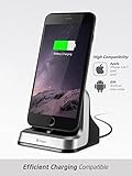 Clayco Multiport Charge + Sync Dock Station for Tablets, Smartphone, & Apple Devices (iPad Pro/Air/Mini and iPhone 5, 6, 7/7 Plus) (Black)