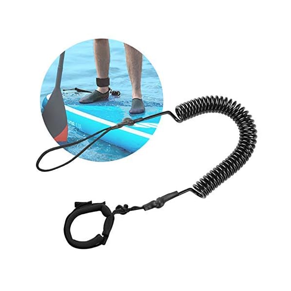 Leash Per Tavola Da Surf 10 Piedi Tusenpy - Guinzaglio Spirale Retrattile Per SUP, Kayak E Surfboard - Foto 14